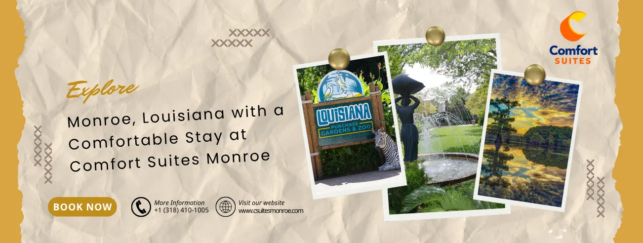 Monroe Louisiana travel experience near Comfort Suites Monroe hotel